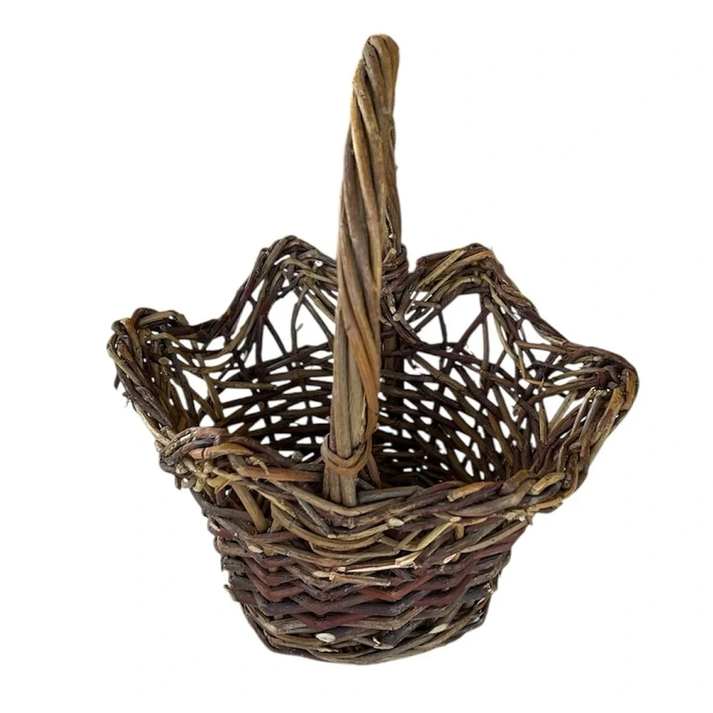Vintage Set of Three Wicker Stacking Baskets